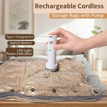 15-Pack Travel Vacuum Storage Bags with Rechargeable Air Pump